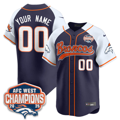DEN AFC West Division Champions Limited Baseball Jersey V2 - All Stitched