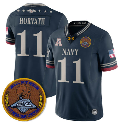 Navy Midshipmen Honoring the 250th Anniversary of the United States Navy Jersey - All Stitched