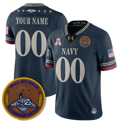 Custom Navy Midshipmen Honoring the 250th Anniversary of the United States Navy Jersey - All Stitched