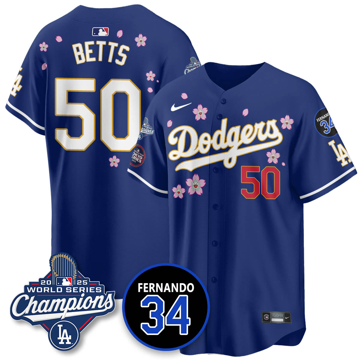 LAD Tokyo 2025 World Series Champions Jersey - All Stitched