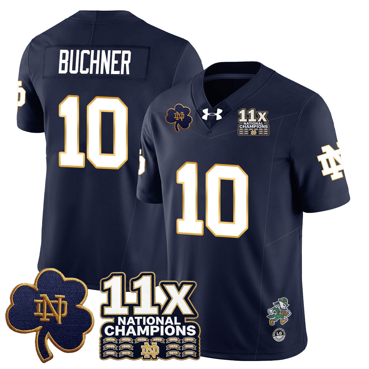 ND 11x-Time National Champions Vapor Limited Jersey - All Stitched