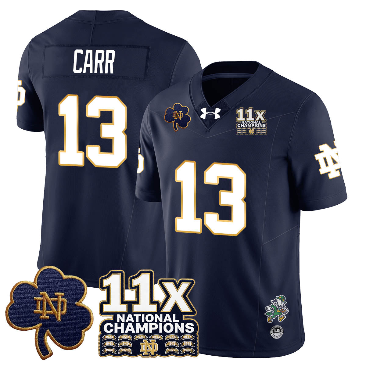 ND 11x-Time National Champions Vapor Limited Jersey - All Stitched