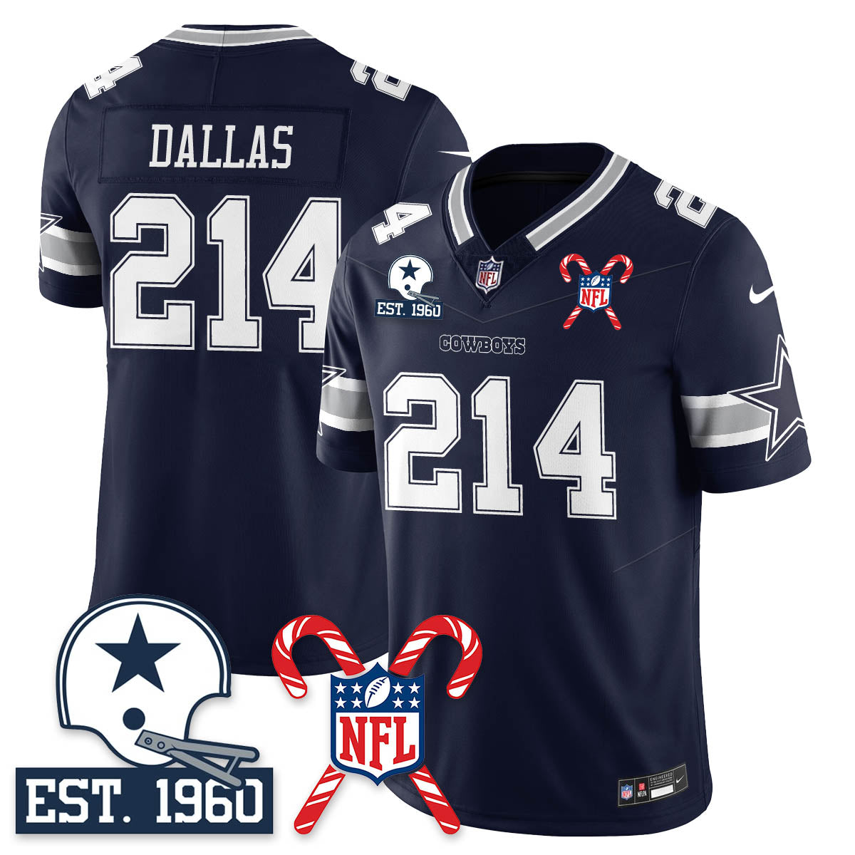 DAL Christmas Vapor Limited Jersey - All Stitched