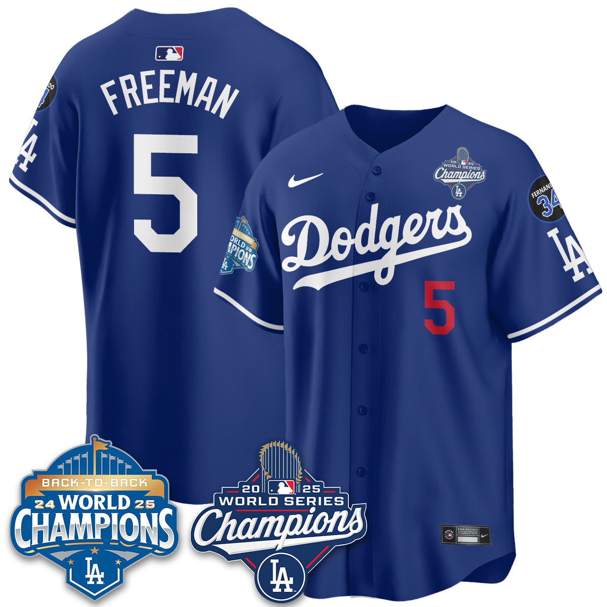 LAD 2025 World Series Champions Jersey - All Stitched