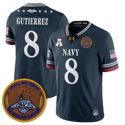 Navy Midshipmen Honoring the 250th Anniversary of the United States Navy Jersey - All Stitched