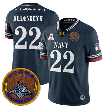 Navy Midshipmen Honoring the 250th Anniversary of the United States Navy Jersey - All Stitched