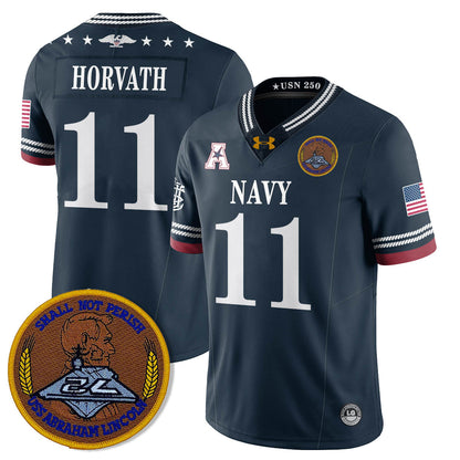 Navy Midshipmen Honoring the 250th Anniversary of the United States Navy Jersey - All Stitched