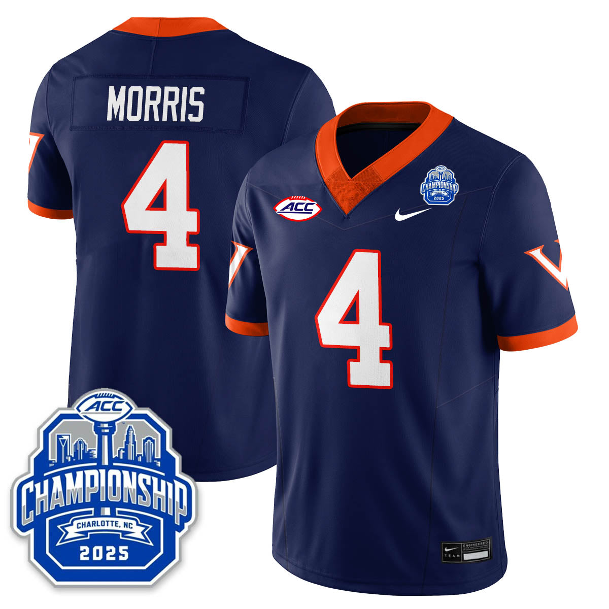 Virginia Football ACC Championship Vapor Limited Jersey - All Stitched