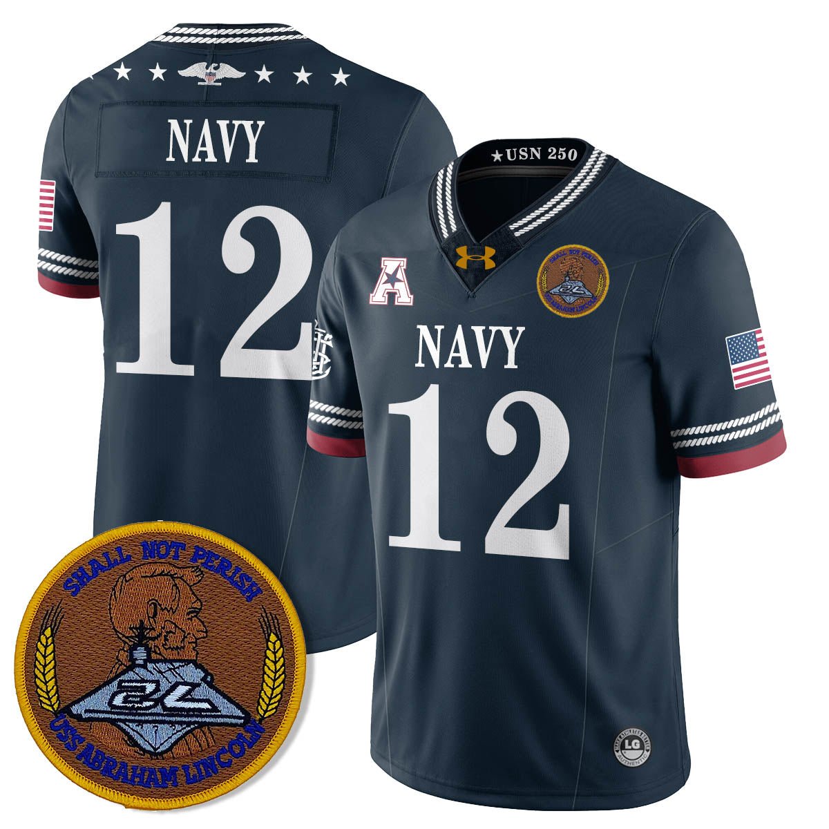Navy Midshipmen Honoring the 250th Anniversary of the United States Navy Jersey - All Stitched
