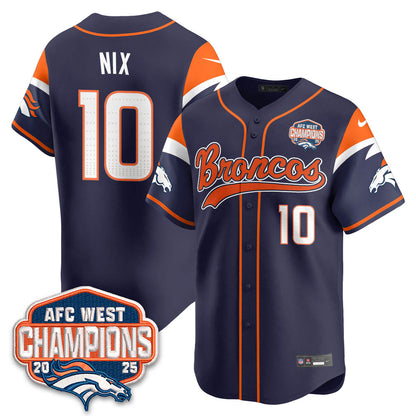 DEN AFC West Division Champions Limited Baseball Jersey V2 - All Stitched
