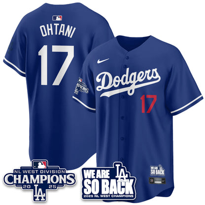 LAD 2025 NL West Division Champions Jersey - All Stitched