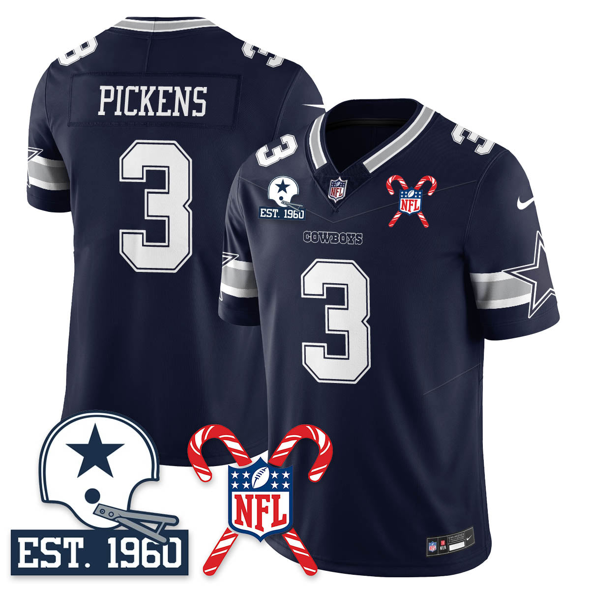 DAL Christmas Vapor Limited Jersey - All Stitched