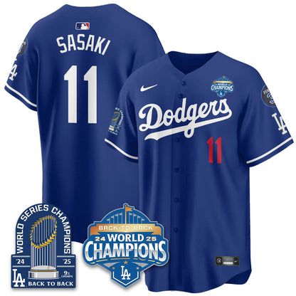 LAD 2025 World Series Champions Jersey - 9x Champs - All Stitched