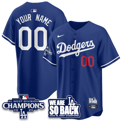 Custom LAD 2025 NL West Division Champions Jersey - All Stitched