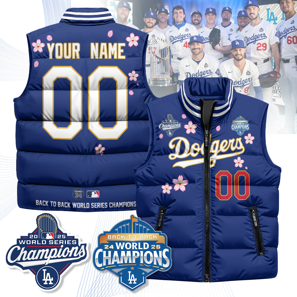 Custom LAD Tokyo 2025 World Series Champions Puffer Vest