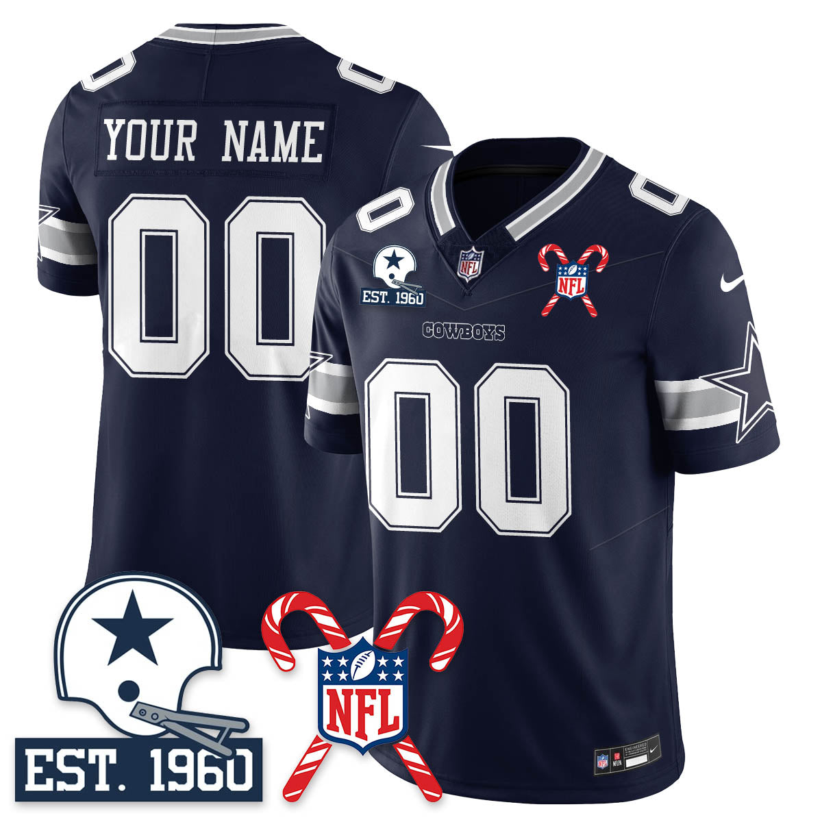 DAL Christmas Vapor Limited Jersey - All Stitched