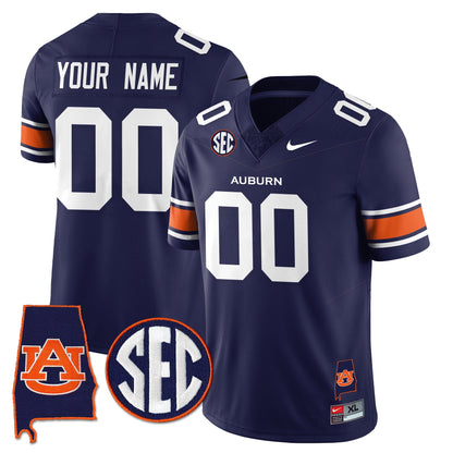 Auburn Tigers 2025 Alabama Patch Vapor Limited Custom Jersey - All Stitched