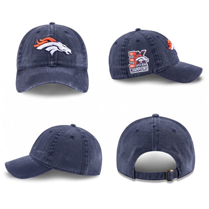 DEN 3x Super Bowl Champions Custom Wash Hat - Embroidered V3