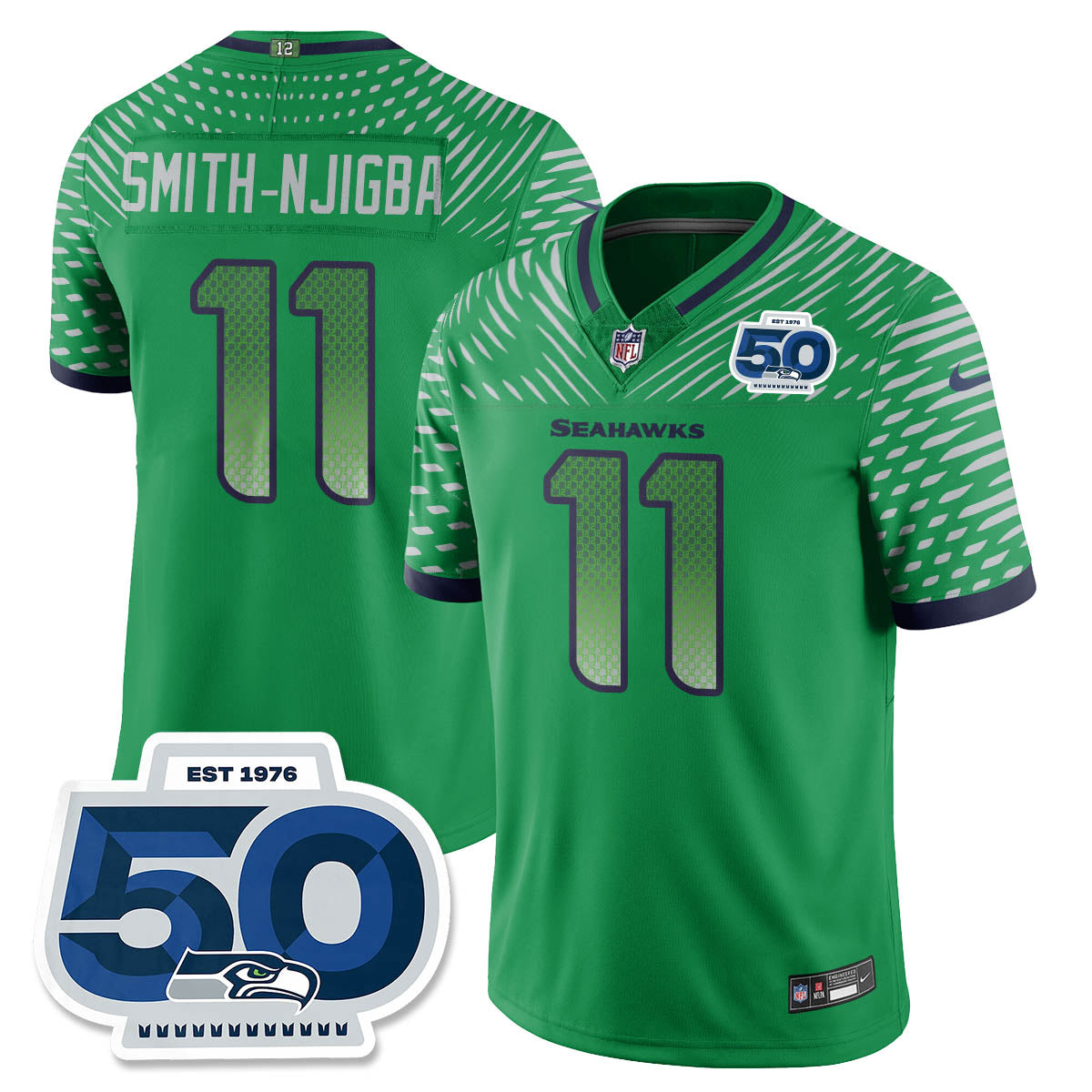 Men'sSEA 2025 "Rivalries" 50th Season Patch Vapor Limited Jersey - All Stitched