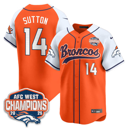 DEN AFC West Division Champions Limited Baseball Jersey V2 - All Stitched