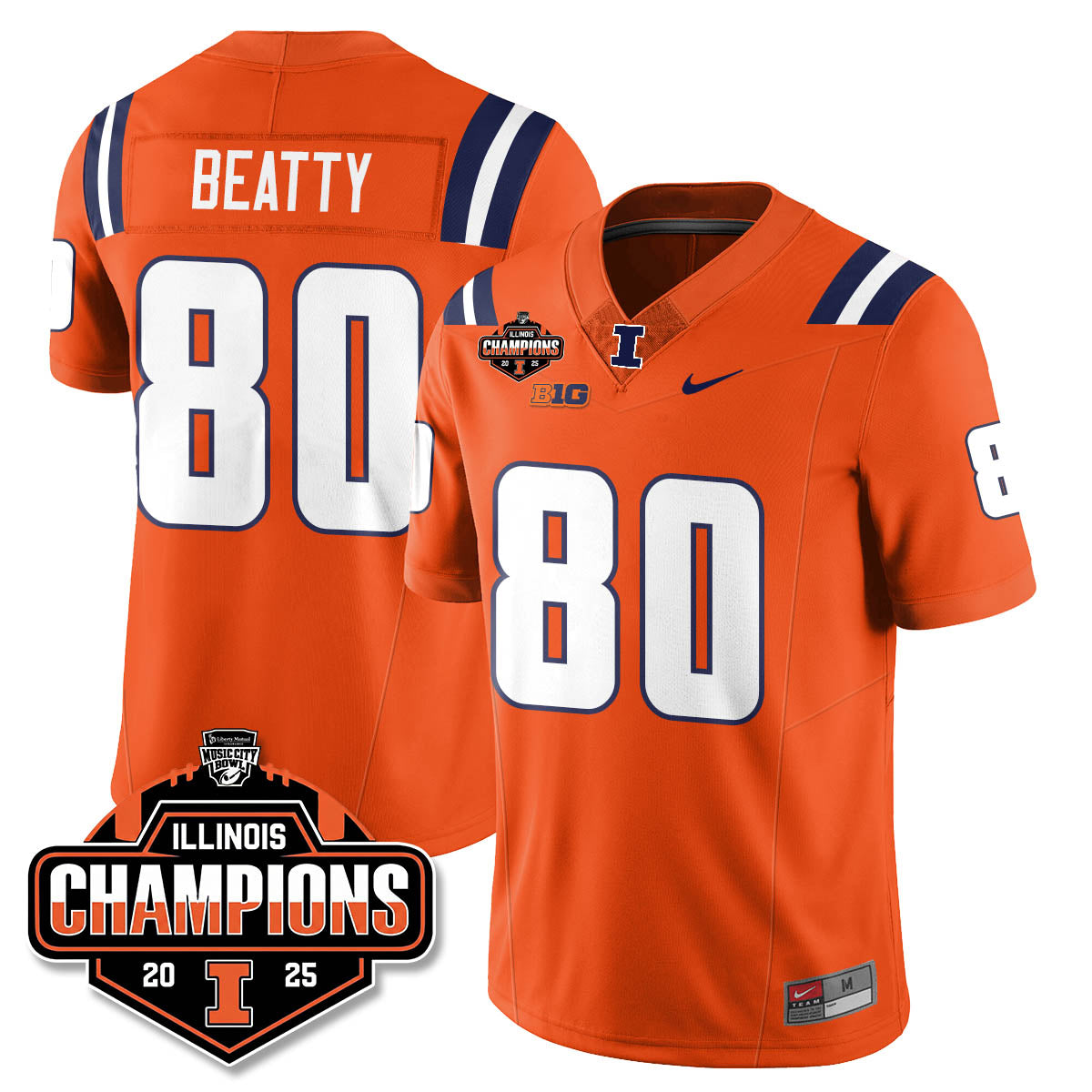 ILL Football 2025 Music City Bowl Champions Limited Jersey - All Stitched