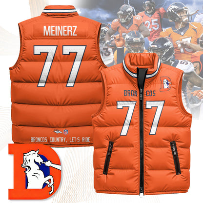 Denver Broncos Unisex Puffer Vest