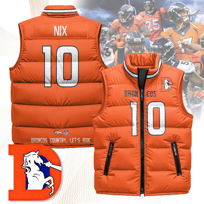 Denver Broncos Unisex Puffer Vest