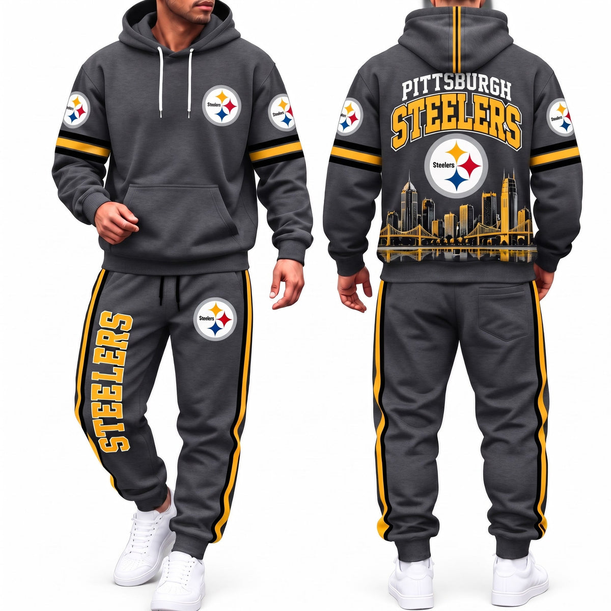 PIT Streetwear Hoodie Pants Set - Printed