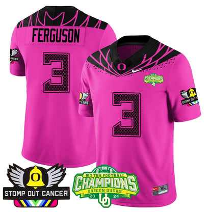 Oregon Alternate 2024 Big Ten Champions Jersey V3 - All Stitched