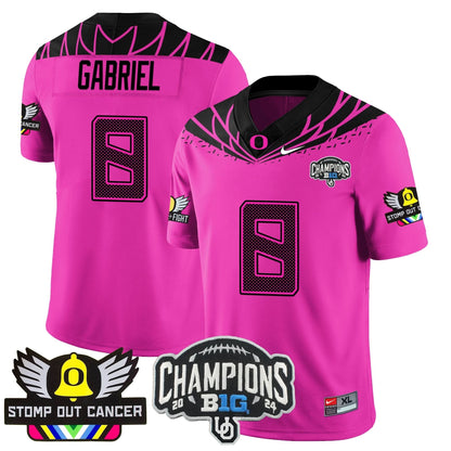 Oregon Alternate 2024 Big Ten Champions Jersey V2 - All Stitched