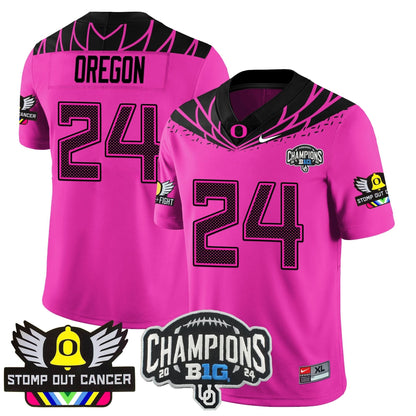 Oregon Alternate 2024 Big Ten Champions Jersey V2 - All Stitched