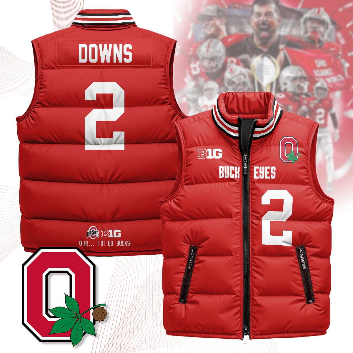 Ohio State Buckeyes Unisex Puffer Vest