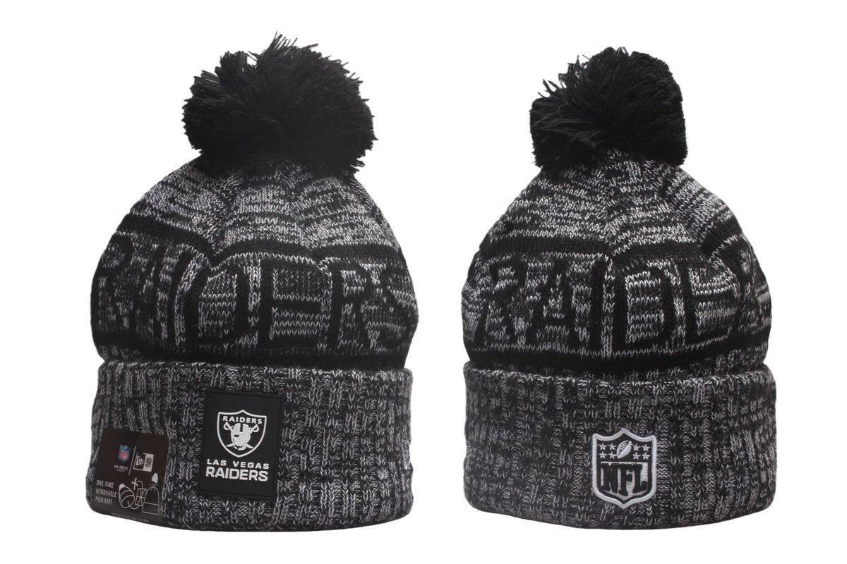 LVR Cuffed Knit Hat with Pom - Rubber Patch
