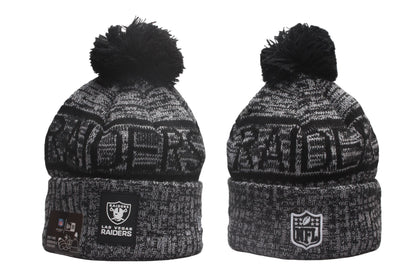 LVR Cuffed Knit Hat with Pom - Rubber Patch