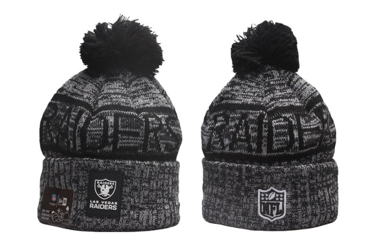 LVR Cuffed Knit Hat with Pom - Rubber Patch