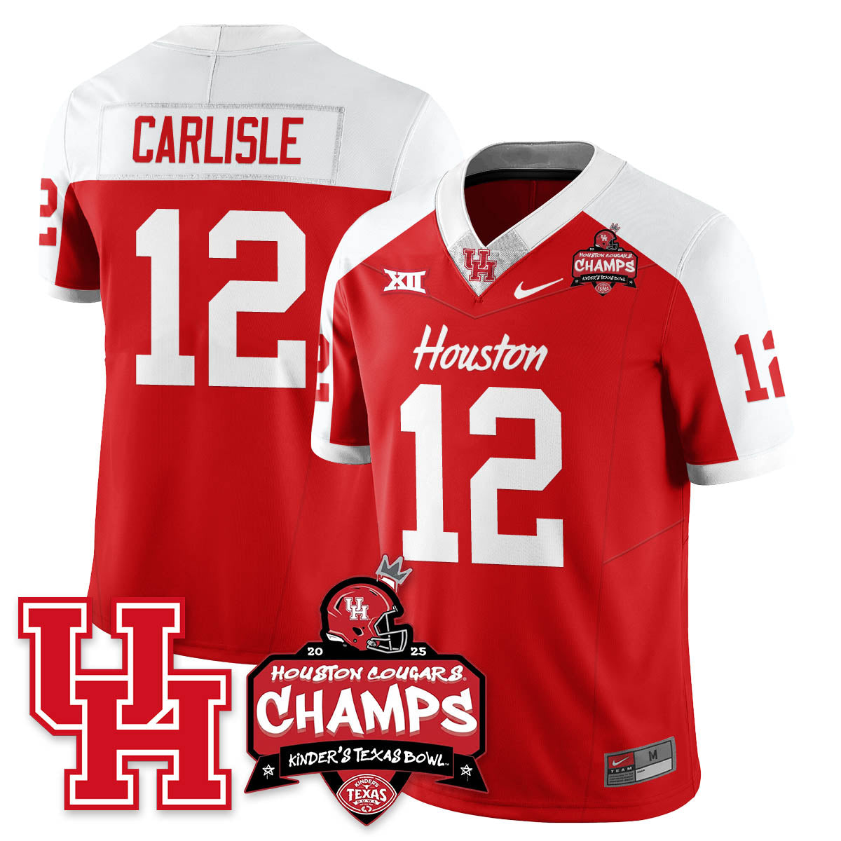 Houston Cougar Football 2025 Kinder's Texas Bowl Champions Jersey - All Stitched
