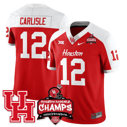 Houston Cougar Football 2025 Kinder's Texas Bowl Champions Jersey - All Stitched