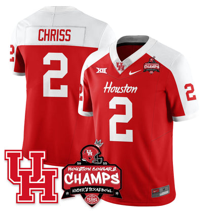 Houston Cougar Football 2025 Kinder's Texas Bowl Champions Jersey - All Stitched