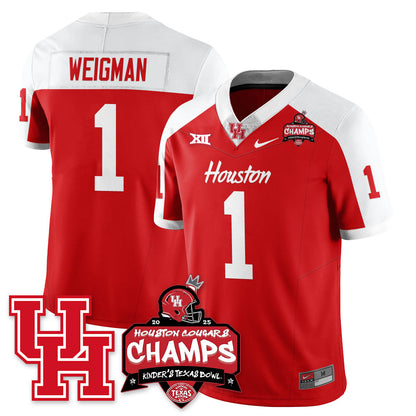 Houston Cougar Football 2025 Kinder's Texas Bowl Champions Jersey - All Stitched