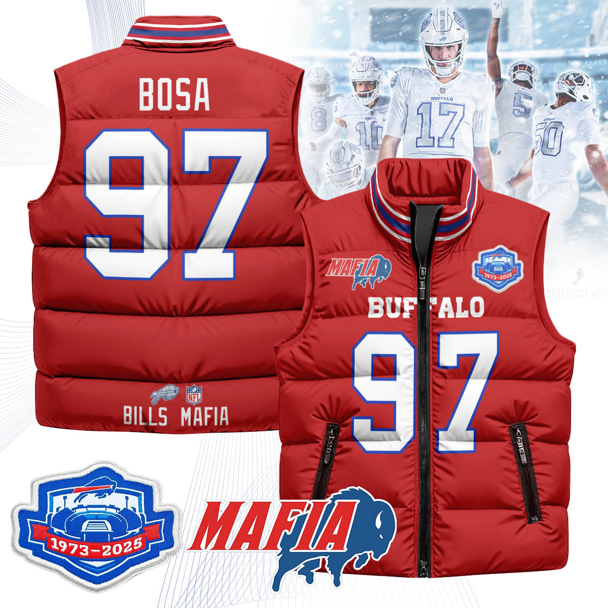 BUF Mafia Farewell Highmark Unisex Puffer Vest