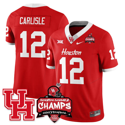 Houston Cougar Football 2025 Kinder's Texas Bowl Champions Jersey - All Stitched