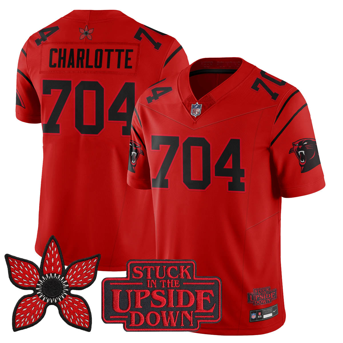 Carolina Panthers 'Stranger Things Edition' Vapor Limited Jersey - All Stitched