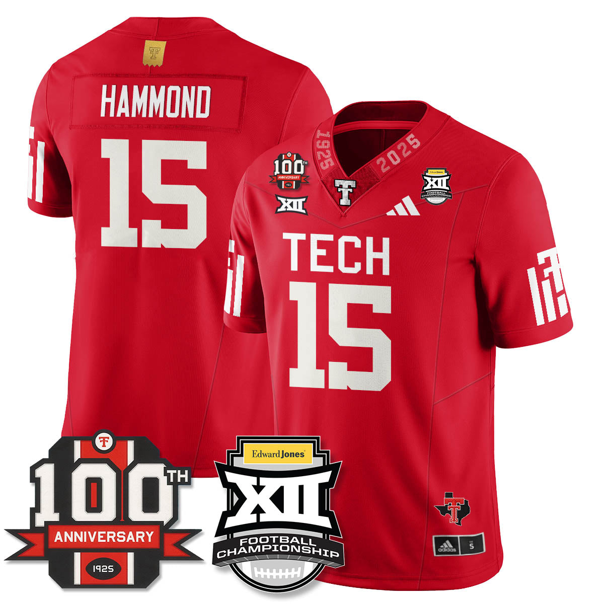 Texas Tech Red Raiders Vapor Limited Jersey - Edward Jones Champions - All Stitched