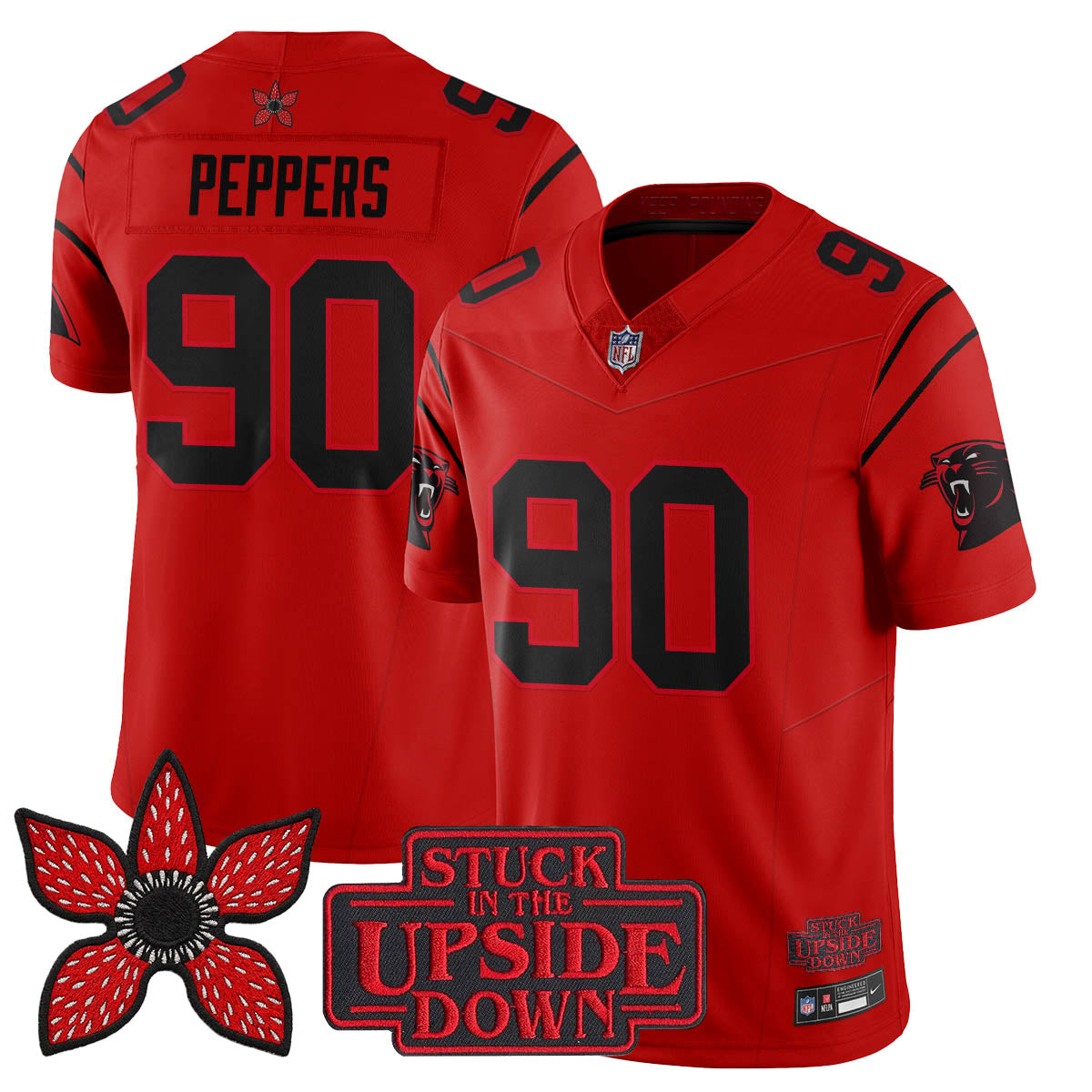 Carolina Panthers 'Stranger Things Edition' Vapor Limited Jersey - All Stitched