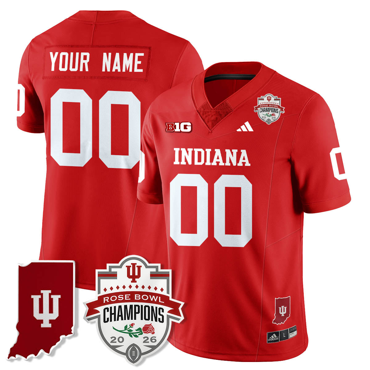 Indiana Hoosiers Vapor Limited Football Jersey - Rose Bowl Champions - All Stitched