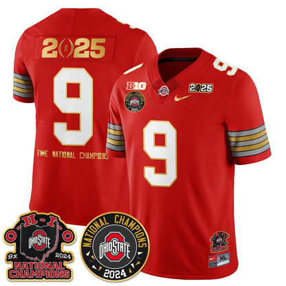 OSU 'Heritage Stripe' 2025 CFP Patch - National Champions Jersey N5 - All Stitched