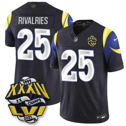 LAR 2-Time Champions Patch Vapor Limited Jersey - All Stitched