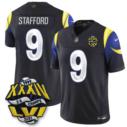 LAR 2-Time Champions Patch Vapor Limited Jersey - All Stitched