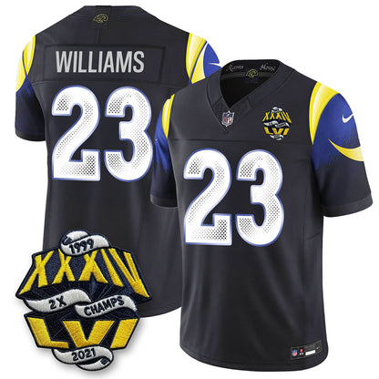 LAR 2-Time Champions Patch Vapor Limited Jersey - All Stitched