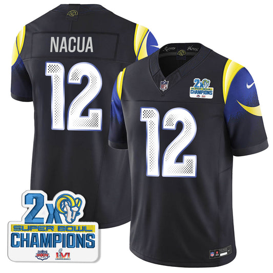 LAR 2-Time Champions Patch Vapor Limited Jersey - Stitched